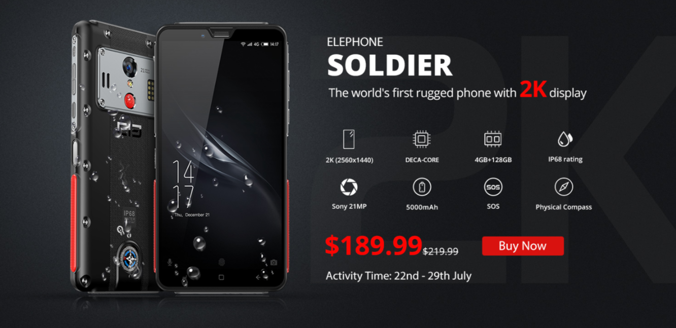 BLACK FRIDAY 2019 DEALS: Elephone Soldier 4G Phablet