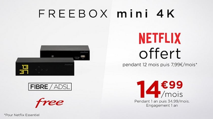 Private sale Freebox Mini 4K with Netflix offered