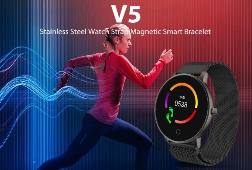 V5 Stainless Steel Watch Strap Magnetic Smart Bracelet